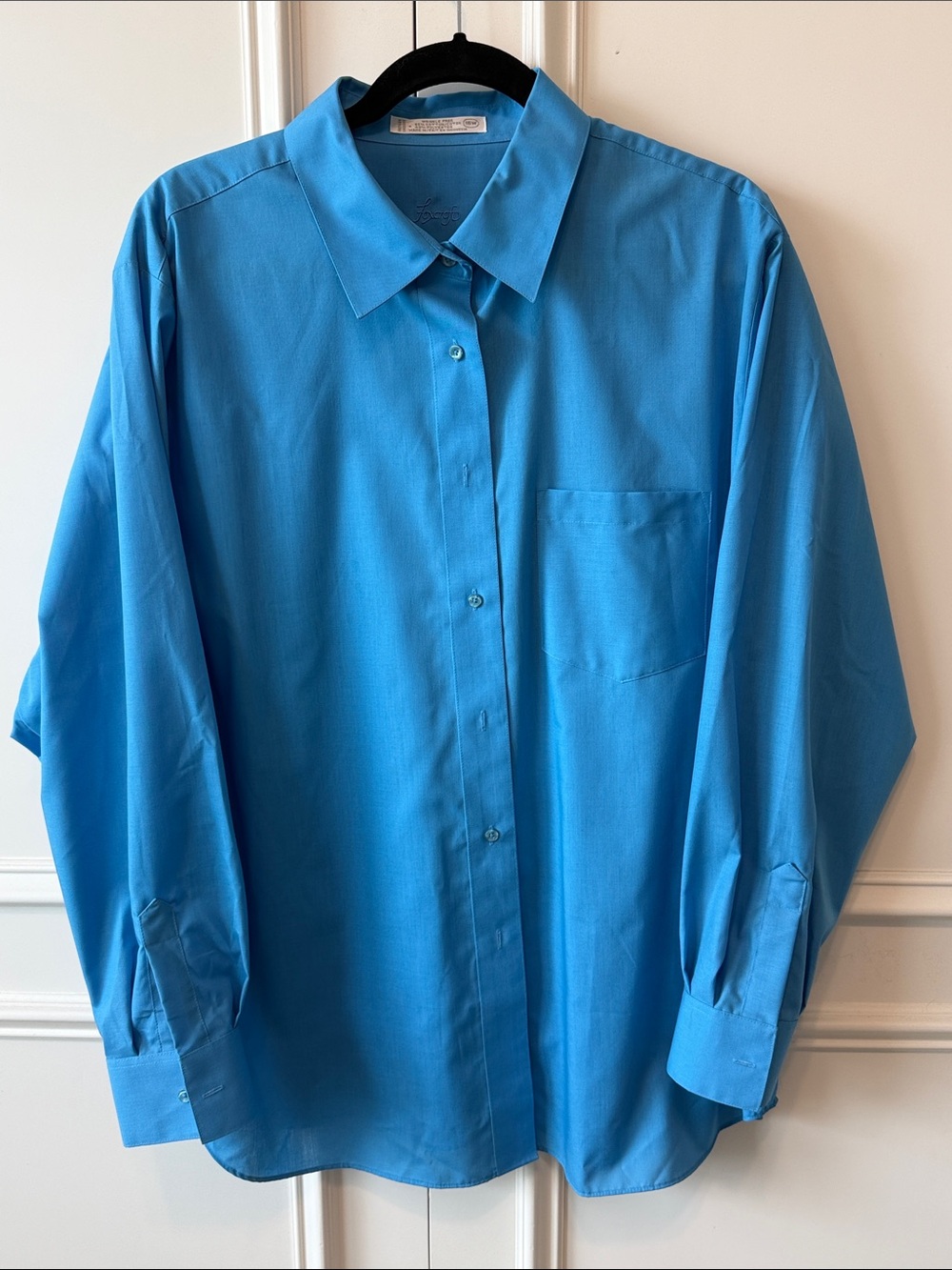Foxcroft Women's Button-Down Shirt in Bright Blue